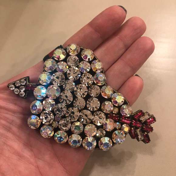 Gucci Web Crystal Heart Bracelet in Red NEW IN BOX - Picture 10 of 13